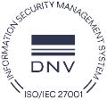 DNV information security management system certification mark — ISO/IEC 27001